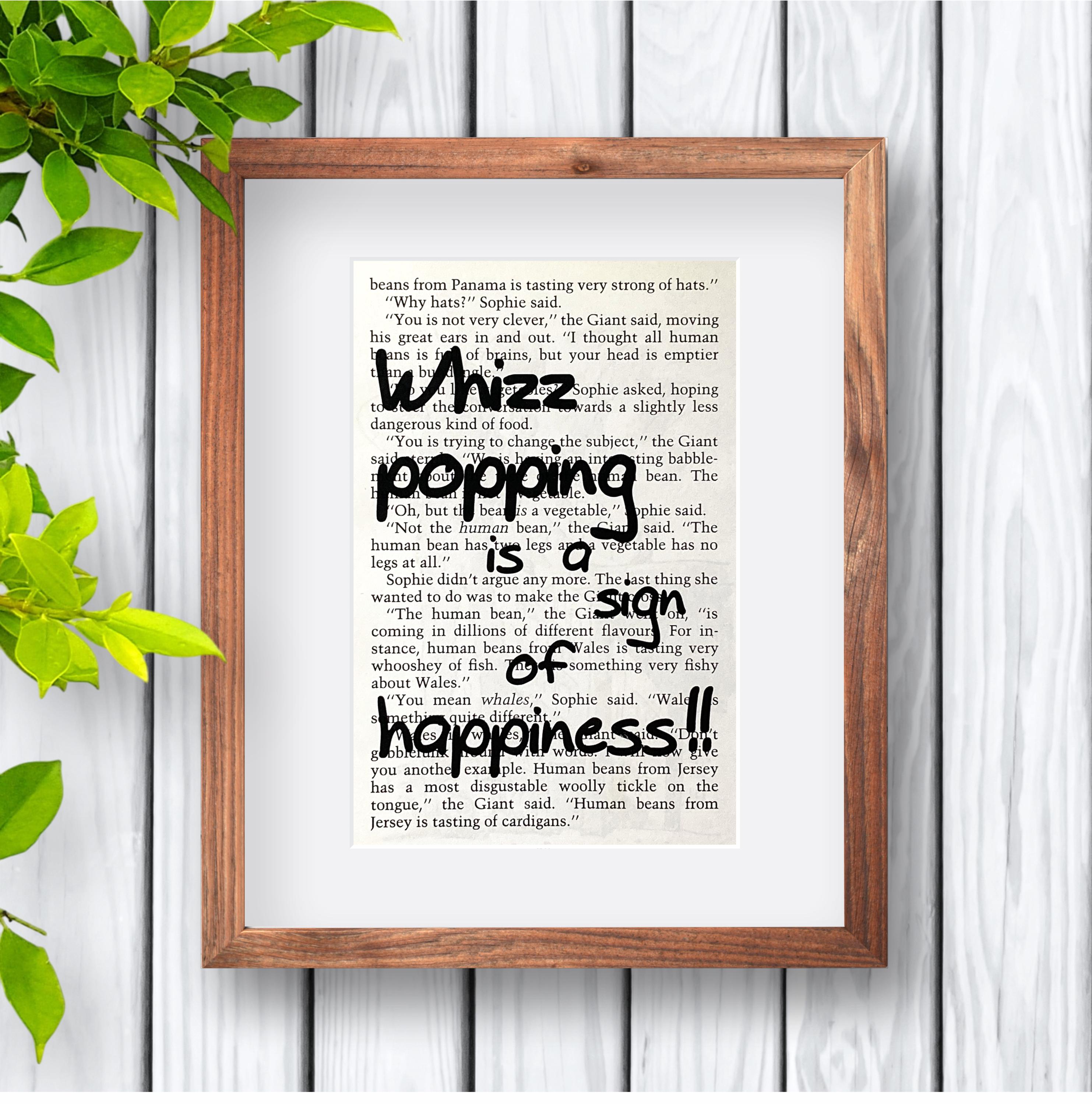 BFG Book Page Print, Vintage New Home Gift, Literary Decor, Book Lover  Gift, Whimsical Quote Print - Etsy, image size:2966x3000