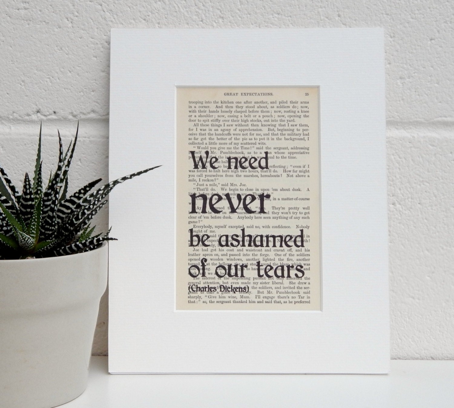 Heartwarming Great Expectations Quote Print, Charles Dickens Vintage ...