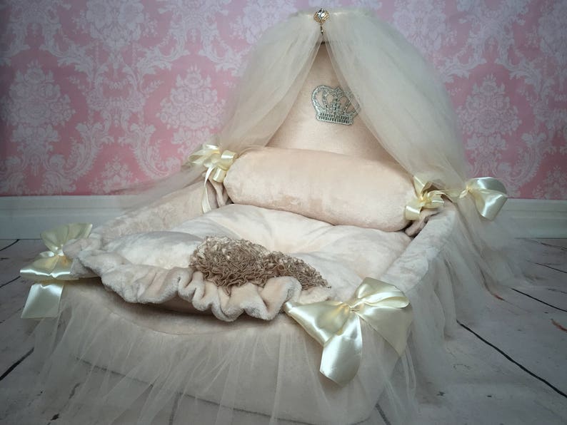 Königliches Himmelbett Hundebett Bett für Hunde Liegebett Etsy
