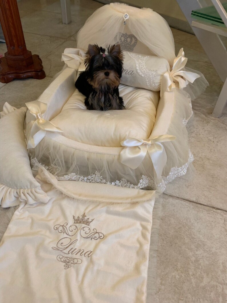 Königliches Himmelbett Hundebett Bett für Hunde Liegebett Etsy
