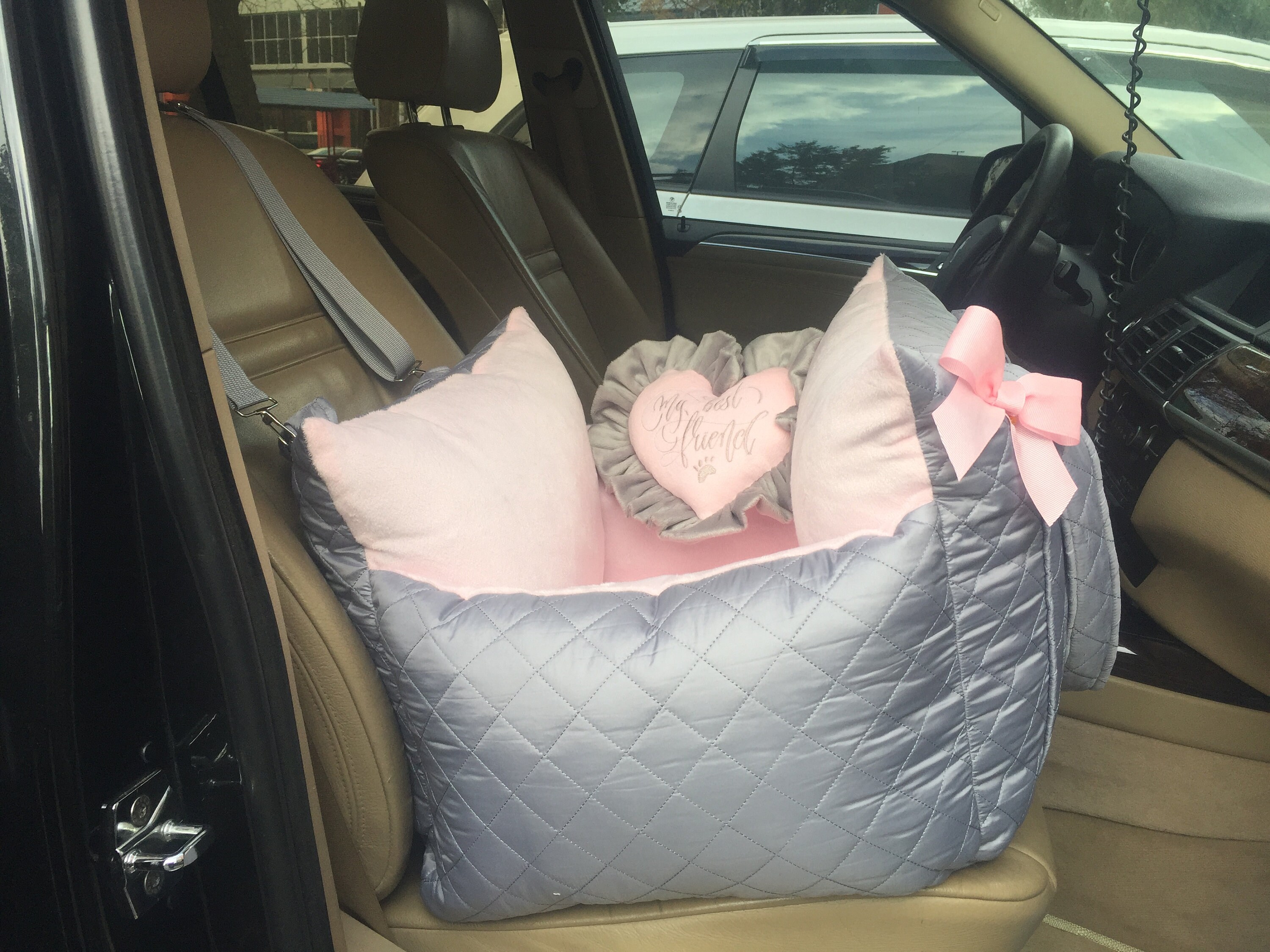 Exclusive Gray and Pink Car Seat Carrying Bag. 2 in 1 Car Etsy