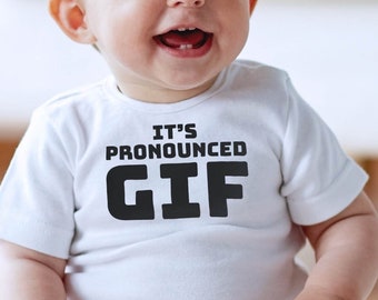 GIF funny Baby bodysuit - tech humor - for nerd parents - for computer geek parents - newborn gift