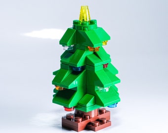 Small Christmas Tree Brick Kit - bricks and full color instructions / Build it yourself / For kids and adults