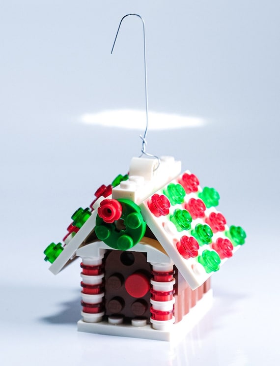 Gingerbread House Christmas Ornament Brick Kit Bricks and Full Color Instructions Build It Yourself for Kids and Adults Etsy
