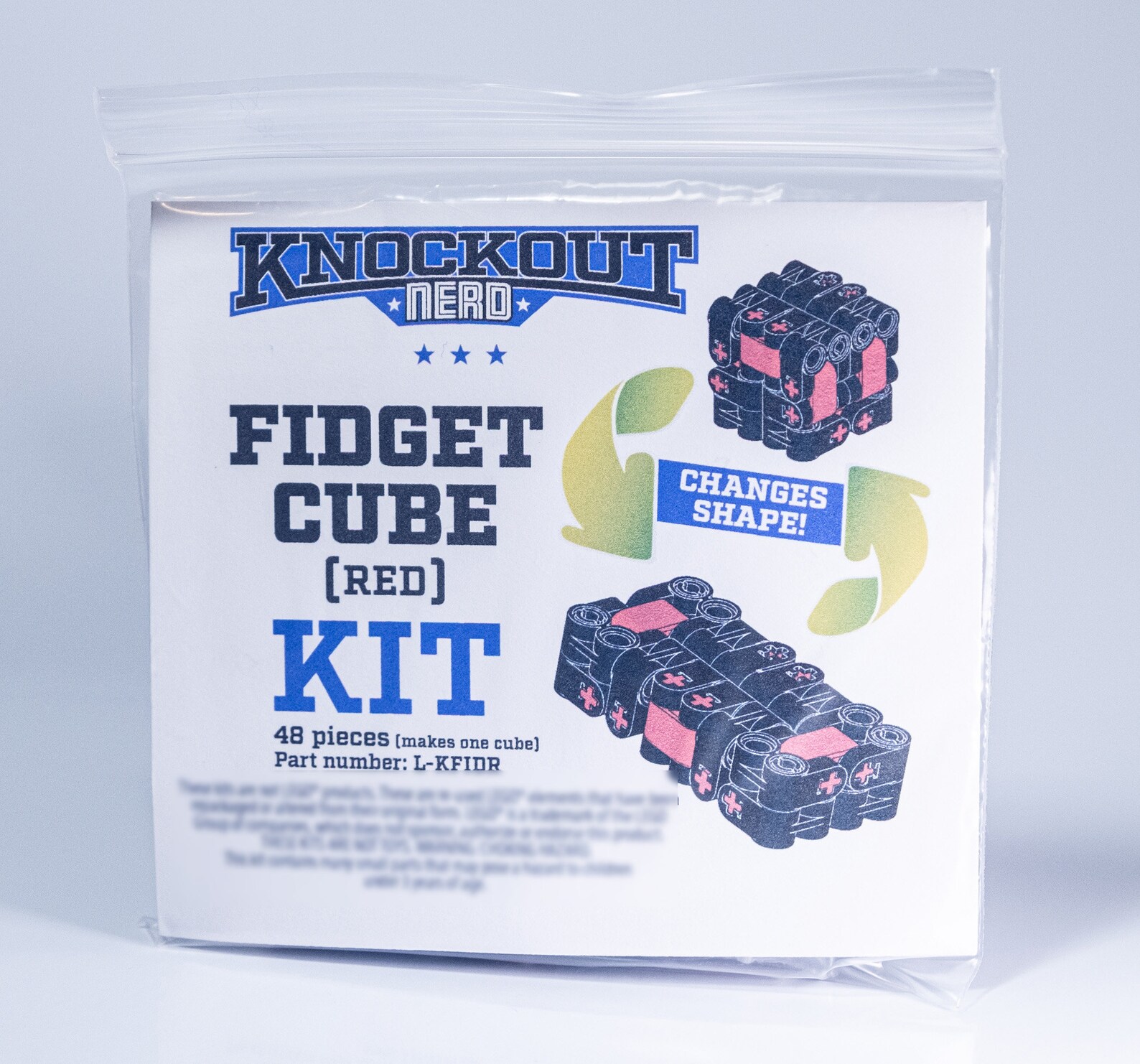 Red Fidget Cube Brick Kit – DIY Building Toy With Instructions - Etsy