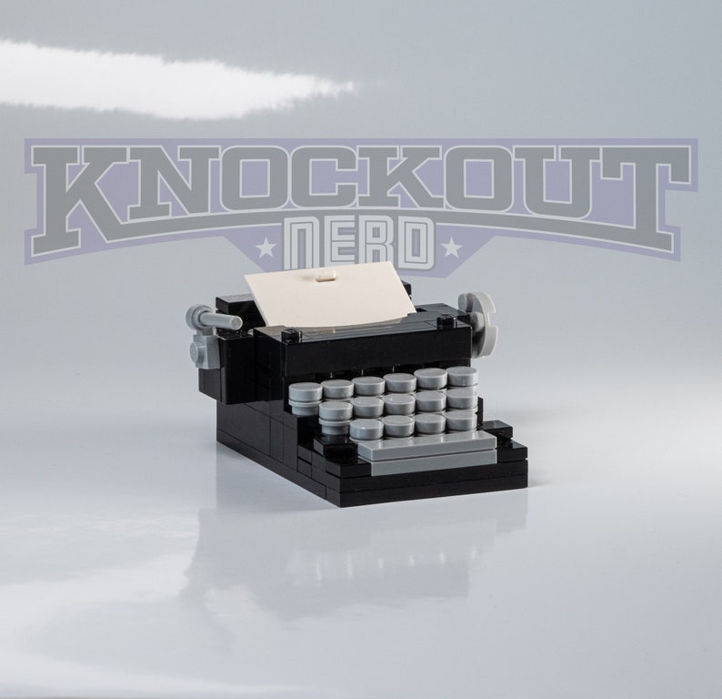 Retro Typewriter Brick Kit LEGO® Bricks and Full Color Etsy