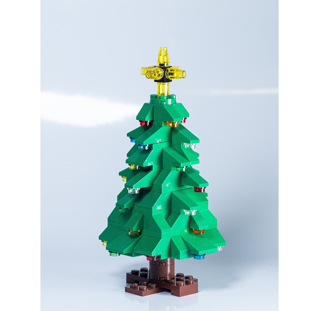 Christmas Tree Brick Kit Bricks and Full Color Instructions / Build It Yourself / for Kids and