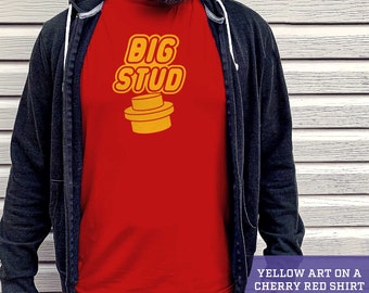 Big Stud funny Brick Builder AFOL shirt for men - nerd geek Father's Day guy gift
