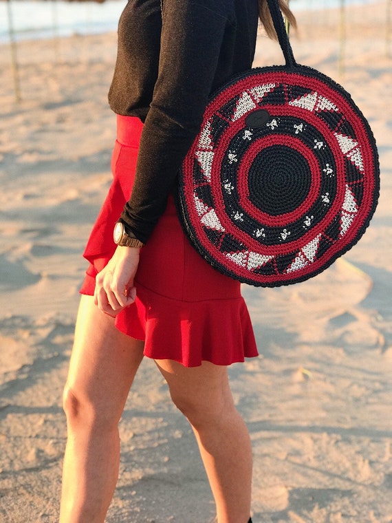 raffia circle bolsa