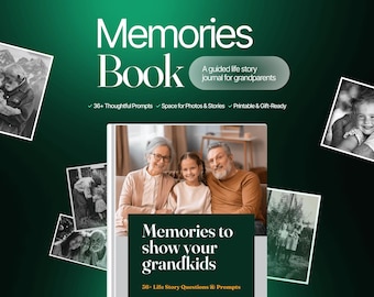Grandparent Life Story Workbook, Family Memory Keepsake (Printable PDF)