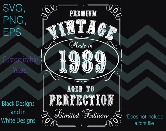 Download Vintage Label Custom Birthday Limited Edition Whiskey Svg Etsy