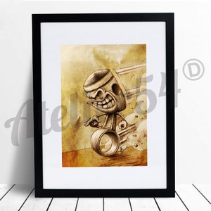 Poster Piston, decorazione da parete per la casa, regalo di compleanno per amico motociclista