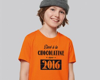 Tee shirt enfant "Elevé à la Chocolatine" ! | Tee-Shirt enfant personnalisable | idée cadeau