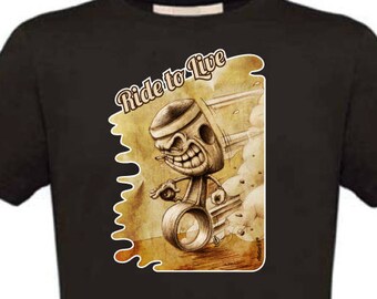 T-shirt Piston 100% coton - Cadeau Noel, cadeau d’anniversaire pour hommes, cadeau pour lui - cadeau de copain