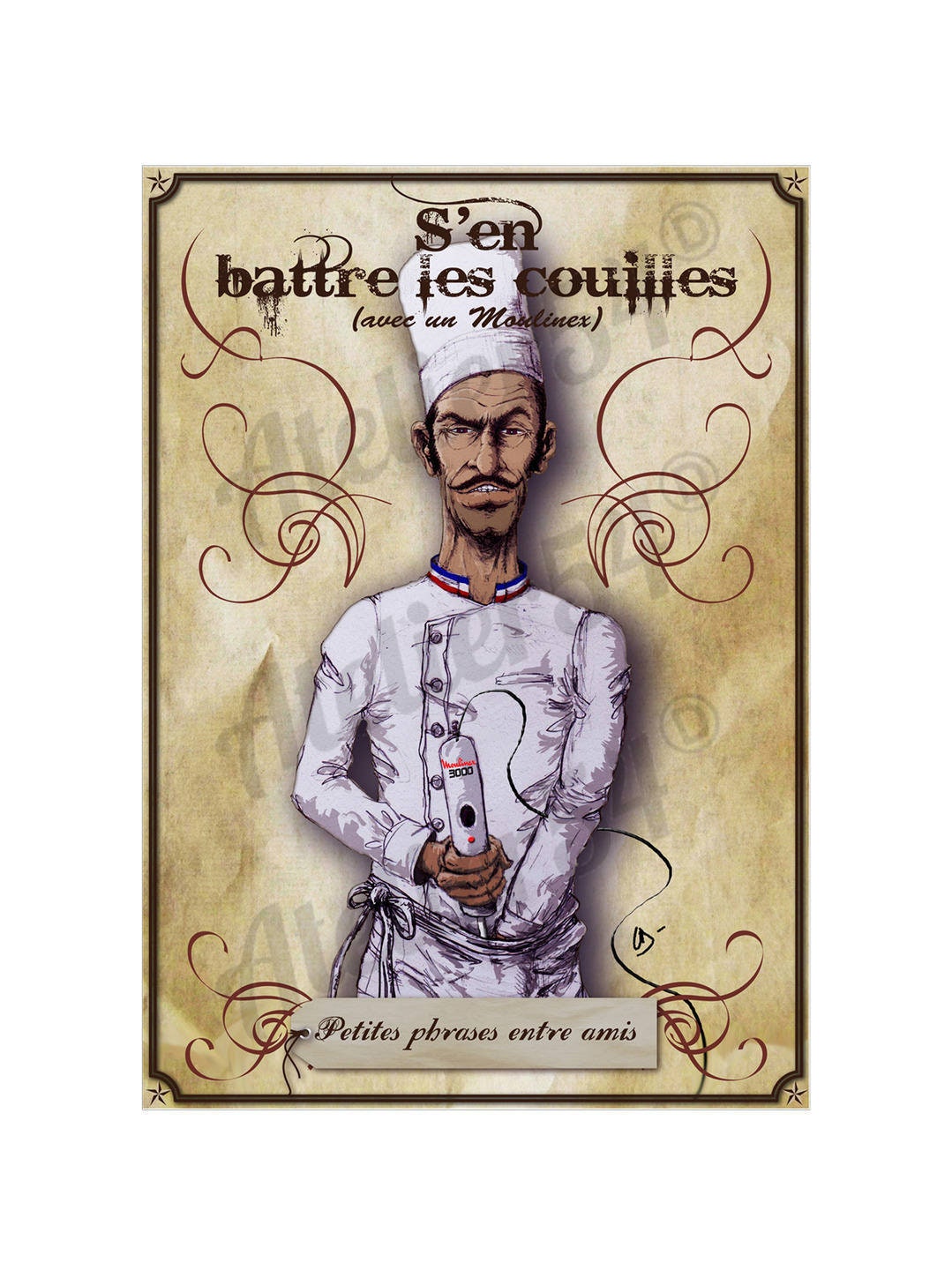 Affiche S'en Battre Les Cs | Idée Cadeau Anniversaire Decoration Cuisine