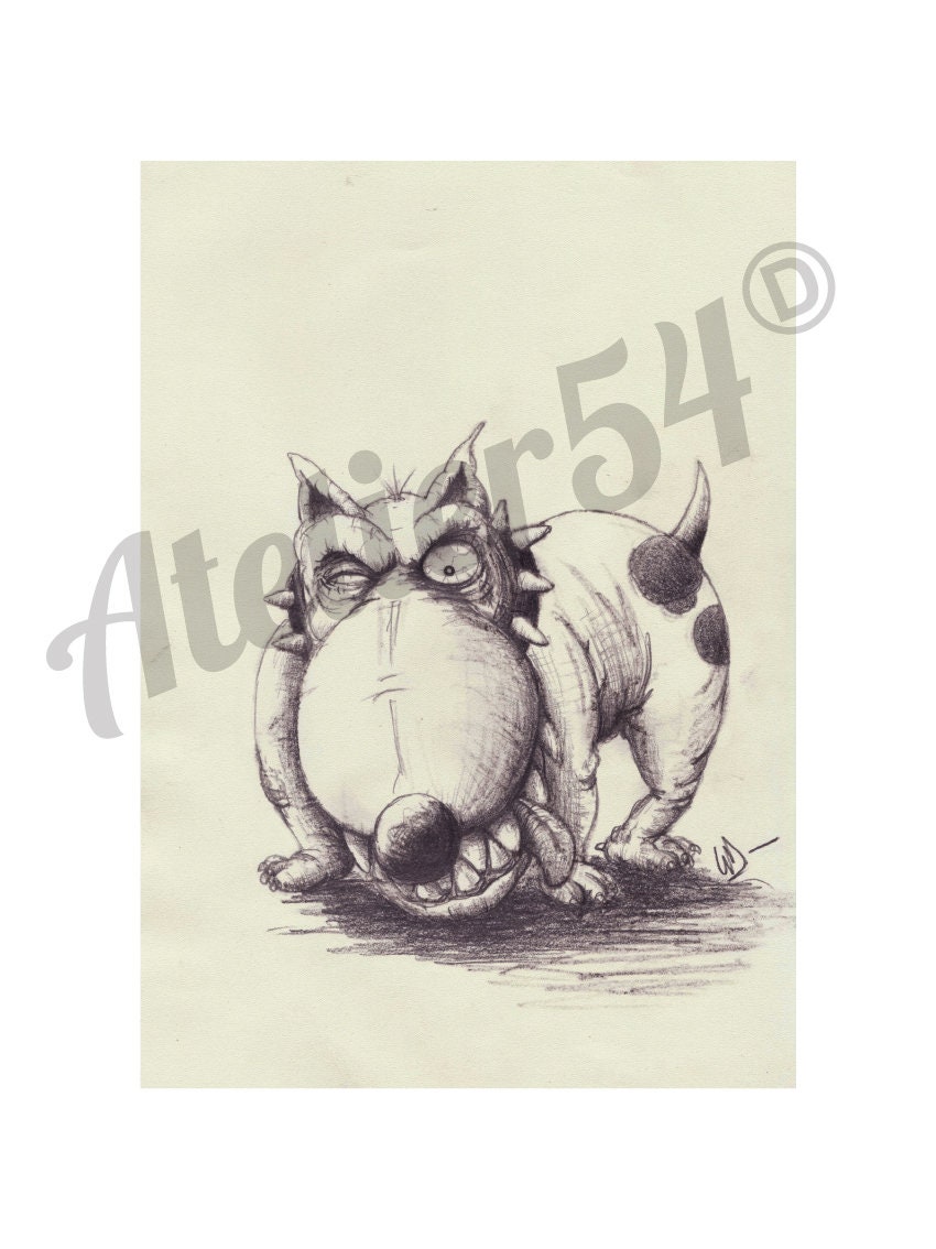 Bull Terrier | Dessin Chien Deco Home Decoration| Cadeau Anniversaire Décorations Murales