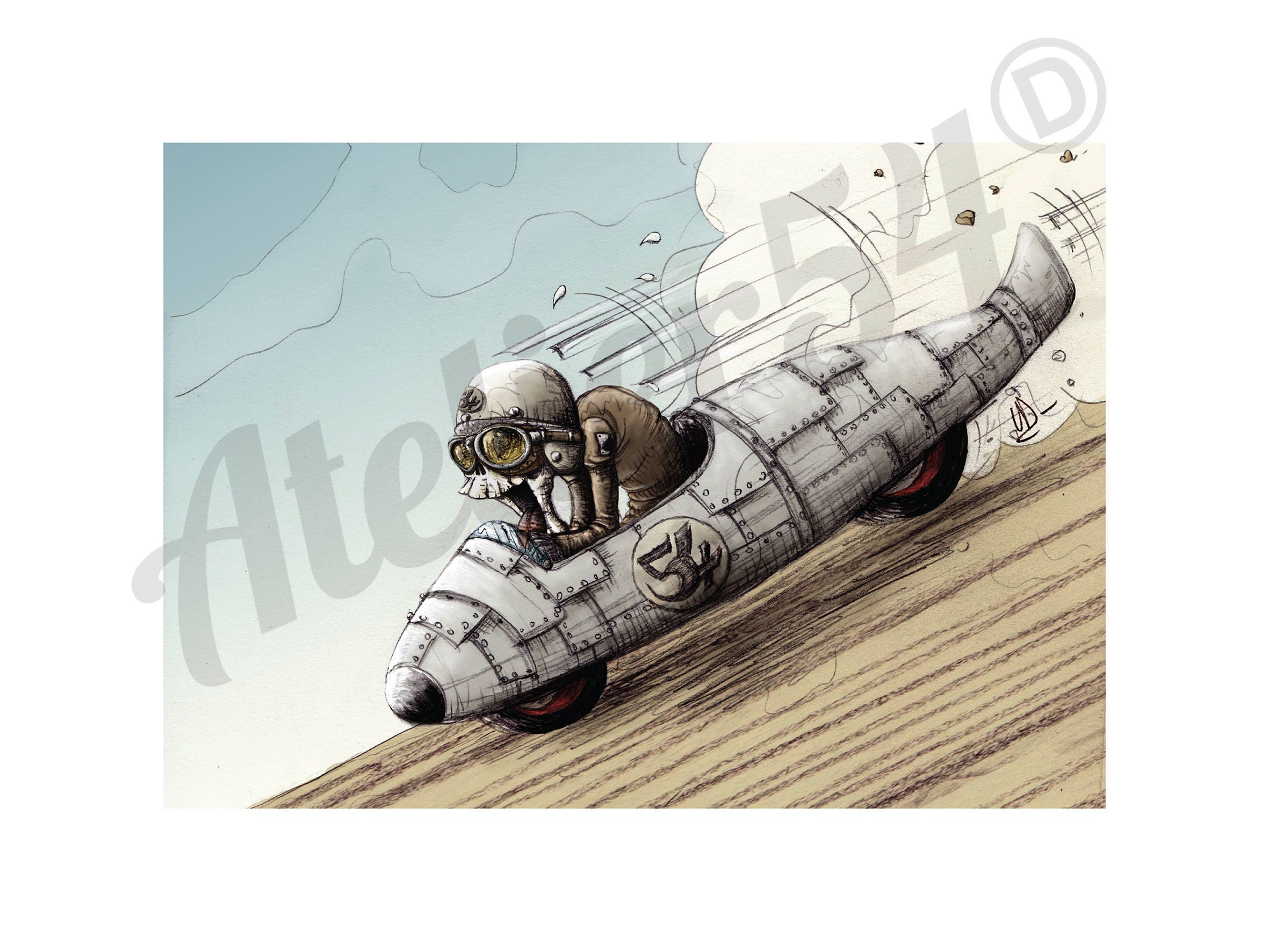 Skull à Moto | Cadeau Original Pour Lui Anniversaire Décorations Murales