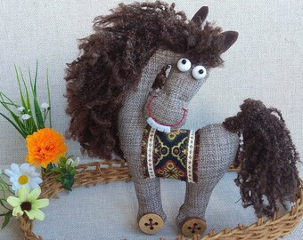 Funny Horse Toy, Collectible Animal Art Doll
