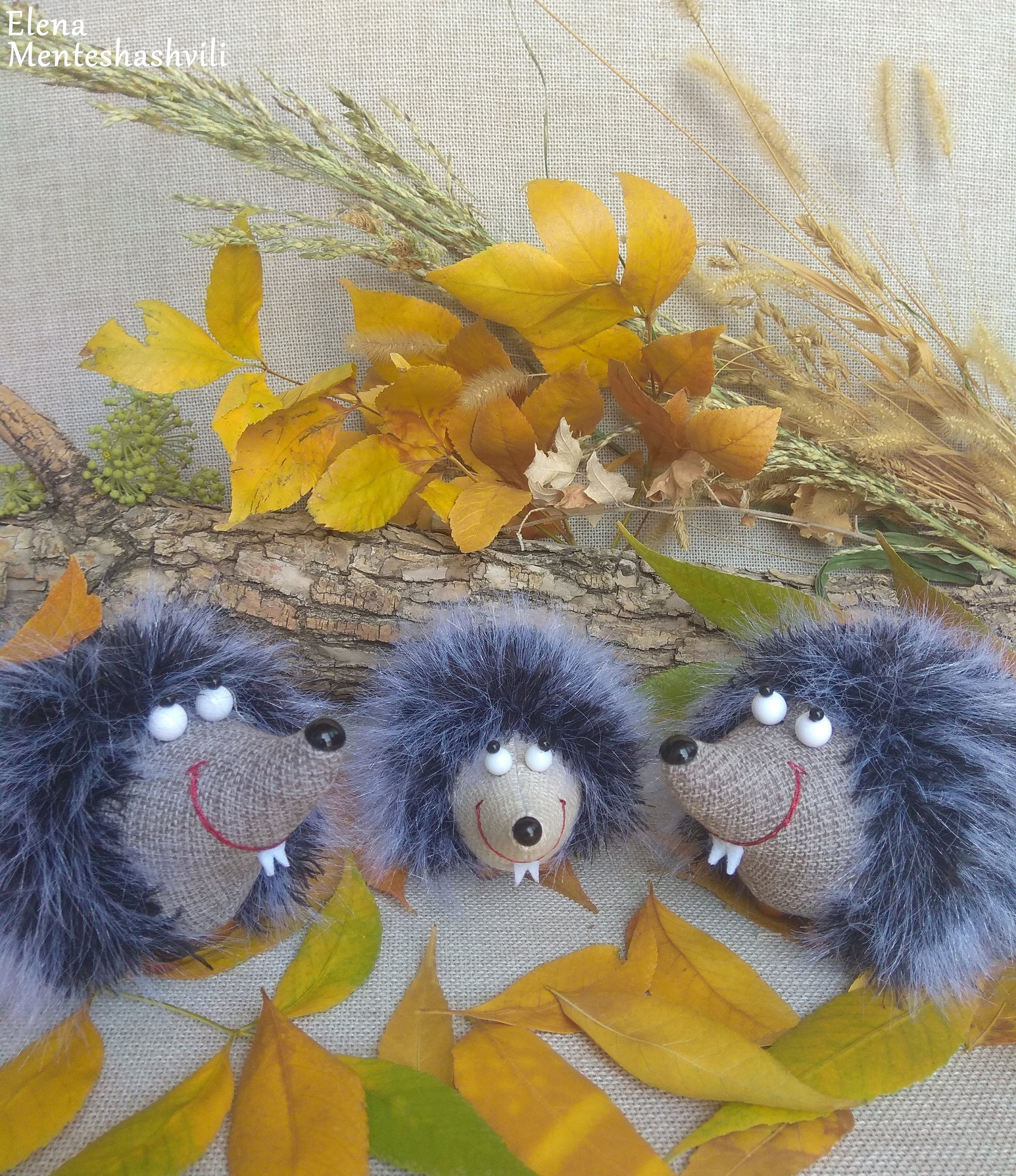 Hedgehog toy set 3 pieces Decorative hedgehogs figurine gifts Etsy