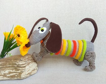Sausage Dog, Stuffed toy dog Dachshund, Summer gift ideas
