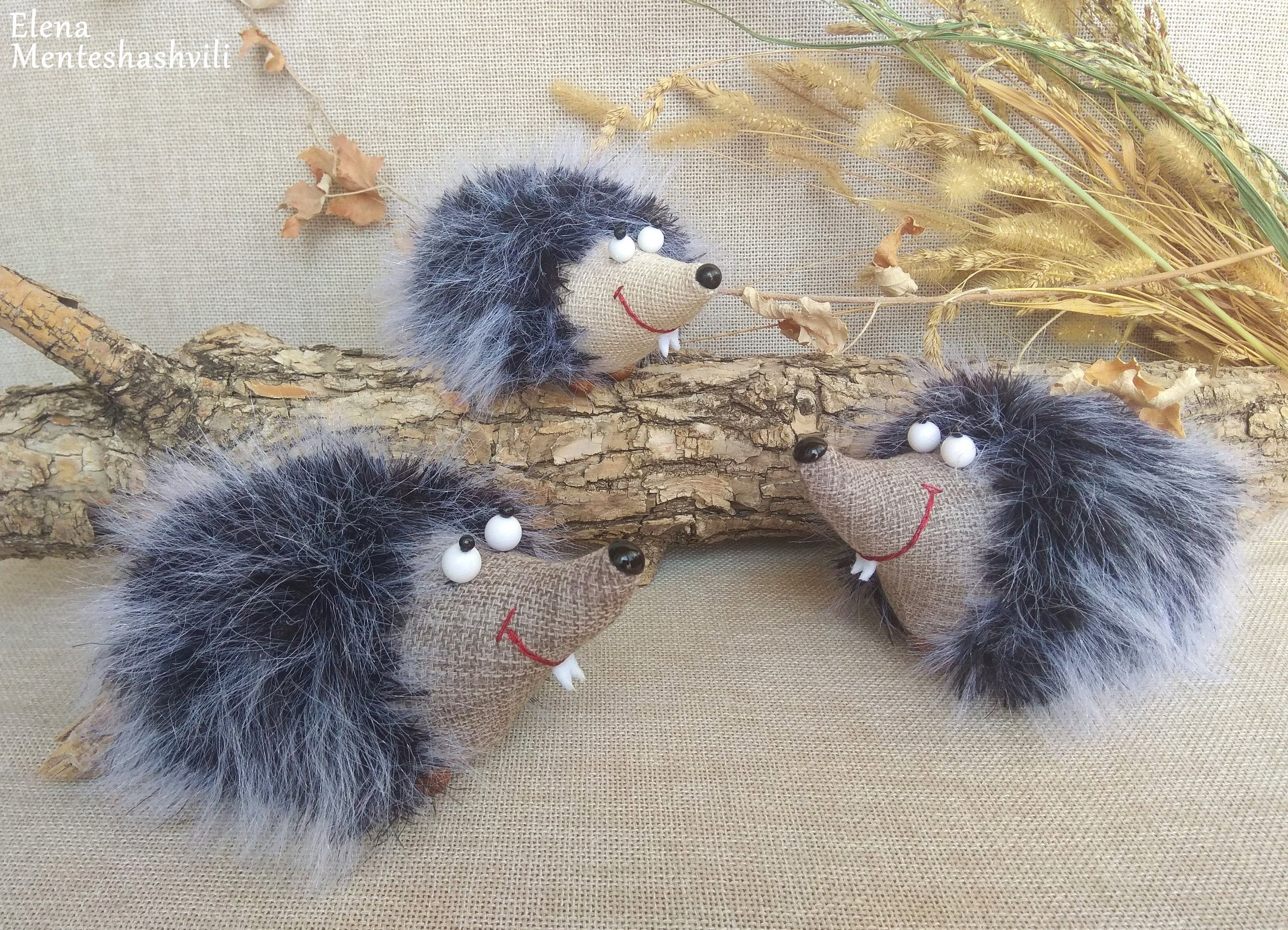 Hedgehog toy set 3 pieces Decorative hedgehogs figurine gifts Etsy