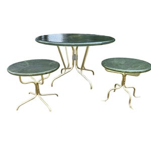 MCM/ Vintage Patio Table Set / Aluminum and Acrylic Retro Patio Tables