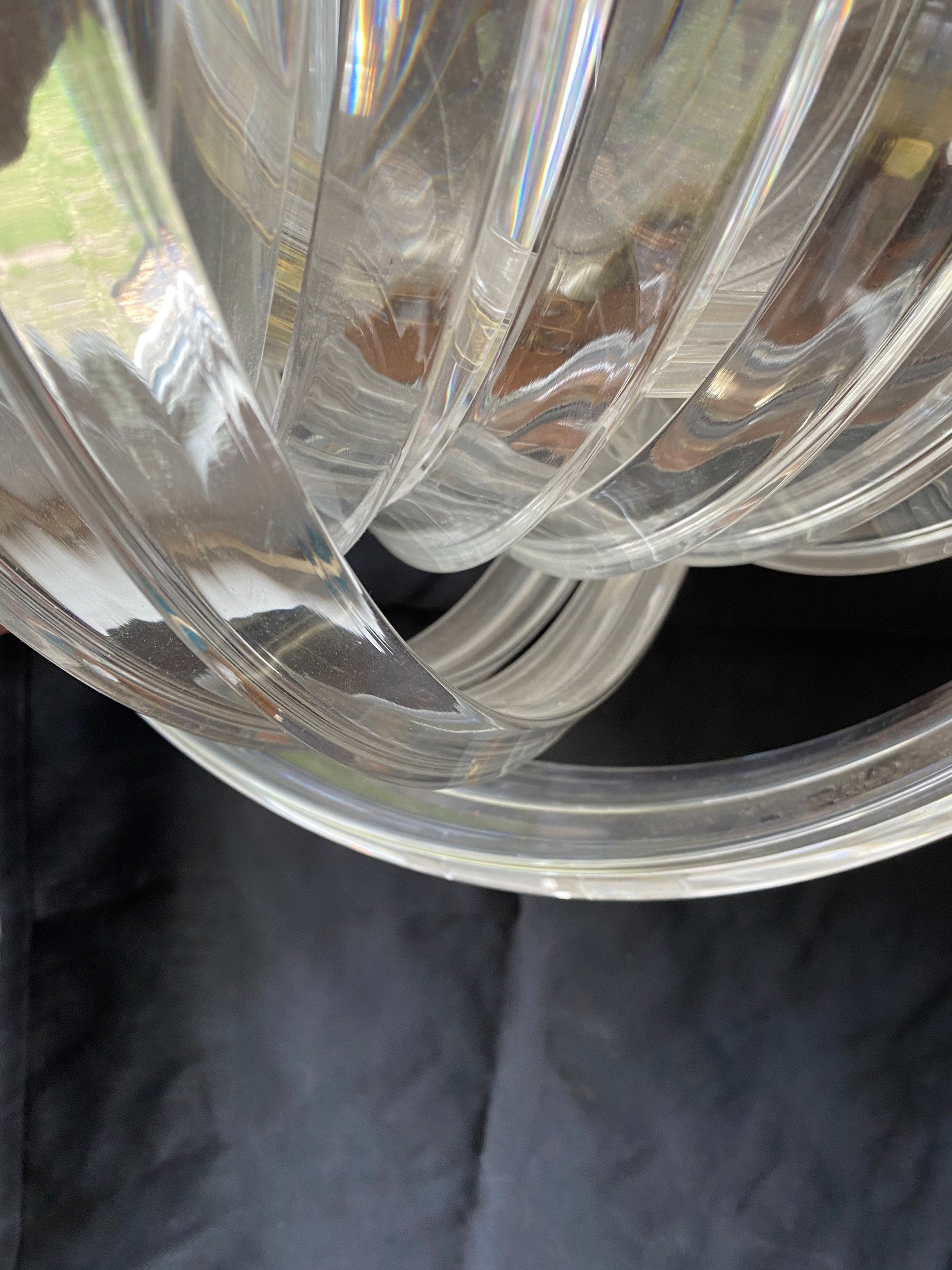 Lucite ribbon cheap chandelier