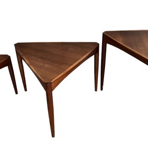 Dux MCM Triangle Teak Nesting Tables/ Mid Century Modern Teak Nesting ...