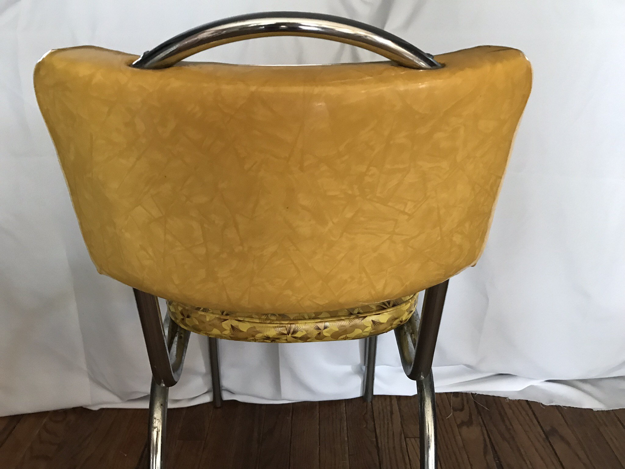 Vintage Chrome Vinyl Diner Chair, 1950's Authentic Diner Chair