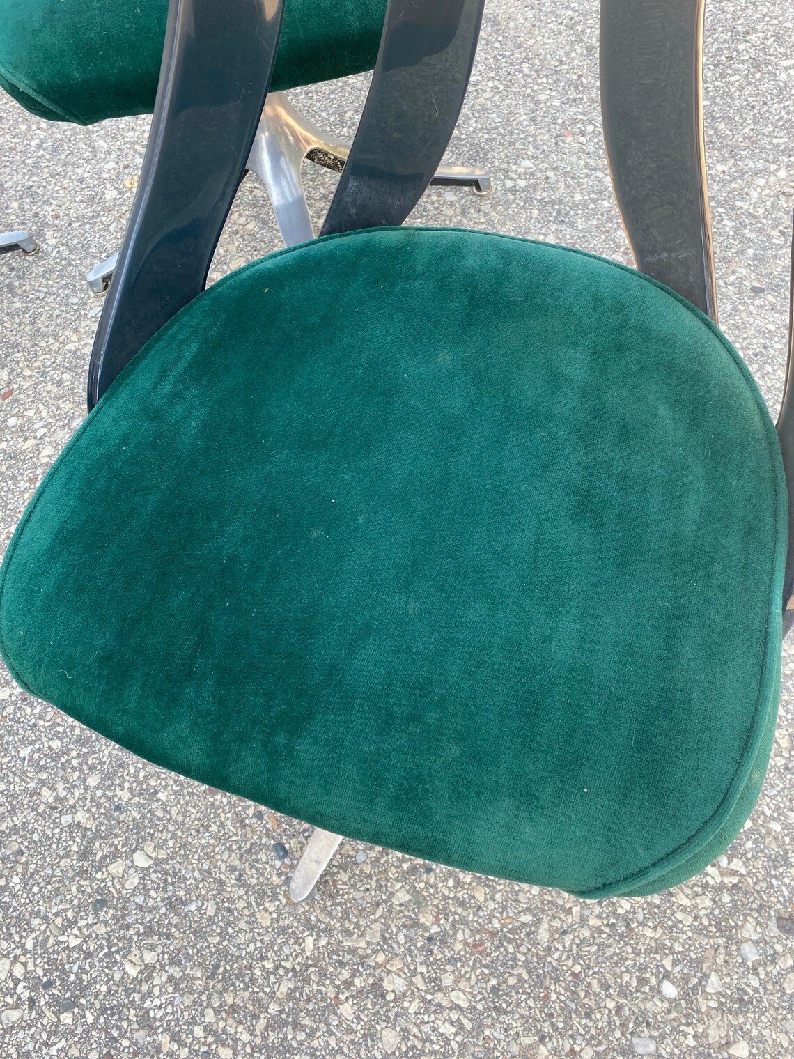 4 Howell Swivel Lucite Green Velour Chairs / Retro Lucite Etsy