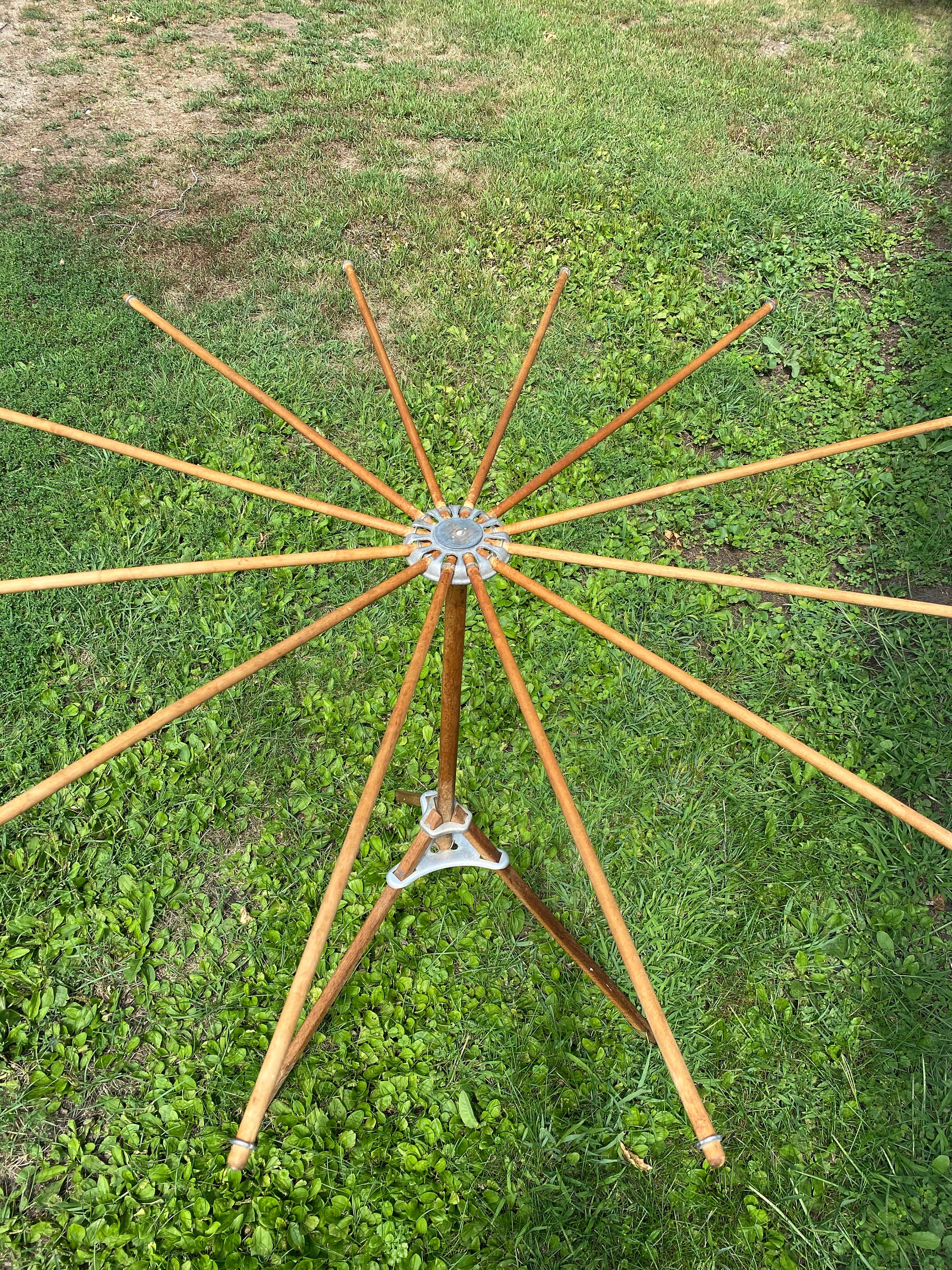 Vintage Antique Laundry Drying Rack, Umbrella Style Folding Rack