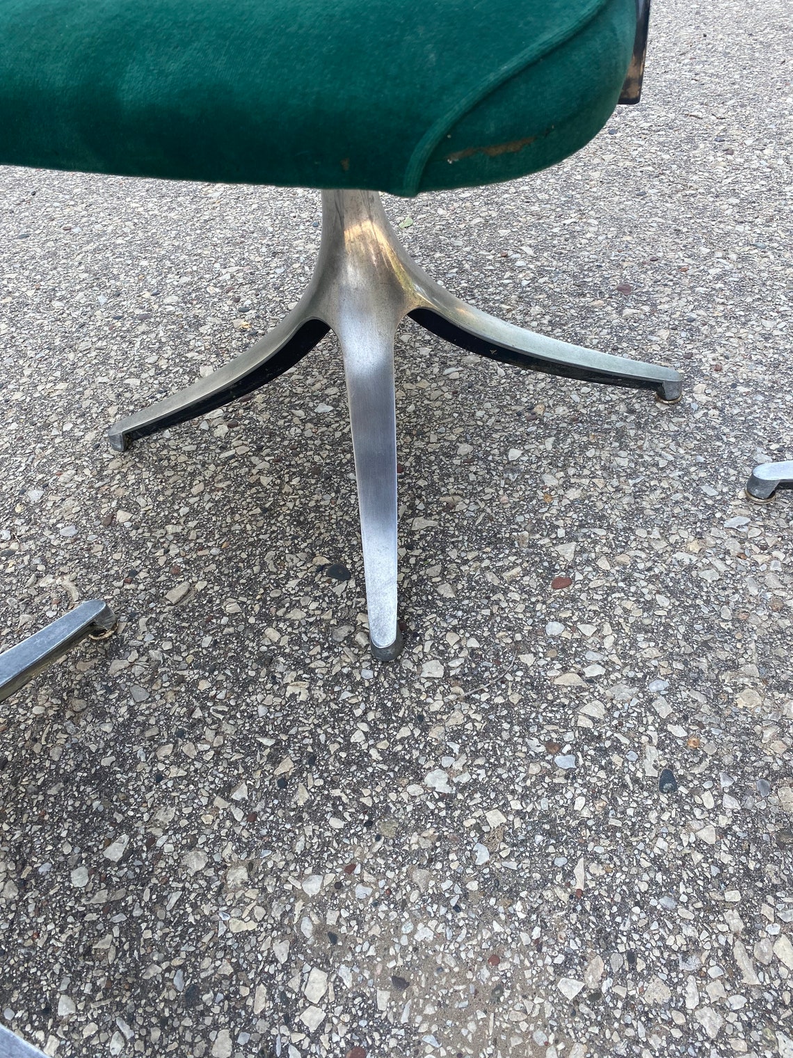 4 Howell Swivel Lucite Green Velour Chairs / Retro Lucite Etsy