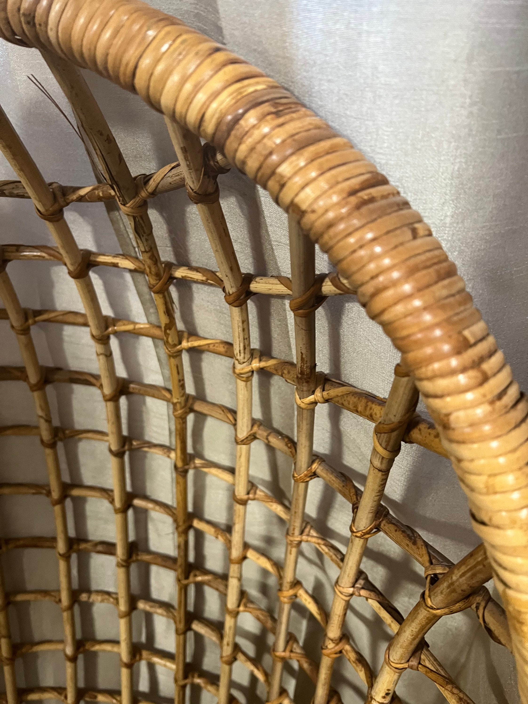 Vintage Hanging Rattan Chair / Rattan Hanging Egg Chair / Boho Chair - Etsy