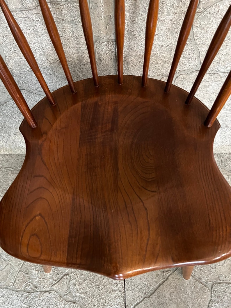 Yugoslavia Windsor Back 7 Spindle Chairs / Mid Century Windsor Etsy