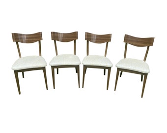 Vintage Kayson Dinette Chairs: Retro Floral Vinyl, Set of 4