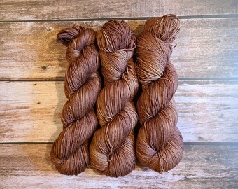 Copper Cabin - hand dyed yarn - sock yarn - fingering yarn - superwash merino nylon