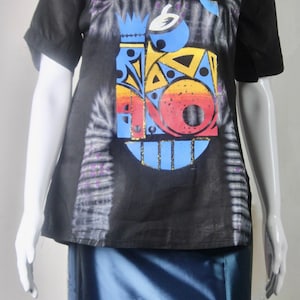 Blue Coloured African Adire Batik Tie and dye Top (S/M/L)
