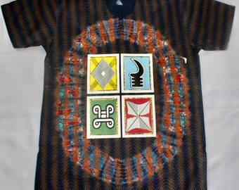 vintage Tee× African Batik Remake tunic vintage Tee × African Batik Remake tunic