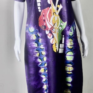 African Adire Batik Tie and dye long dress (S/M/L)