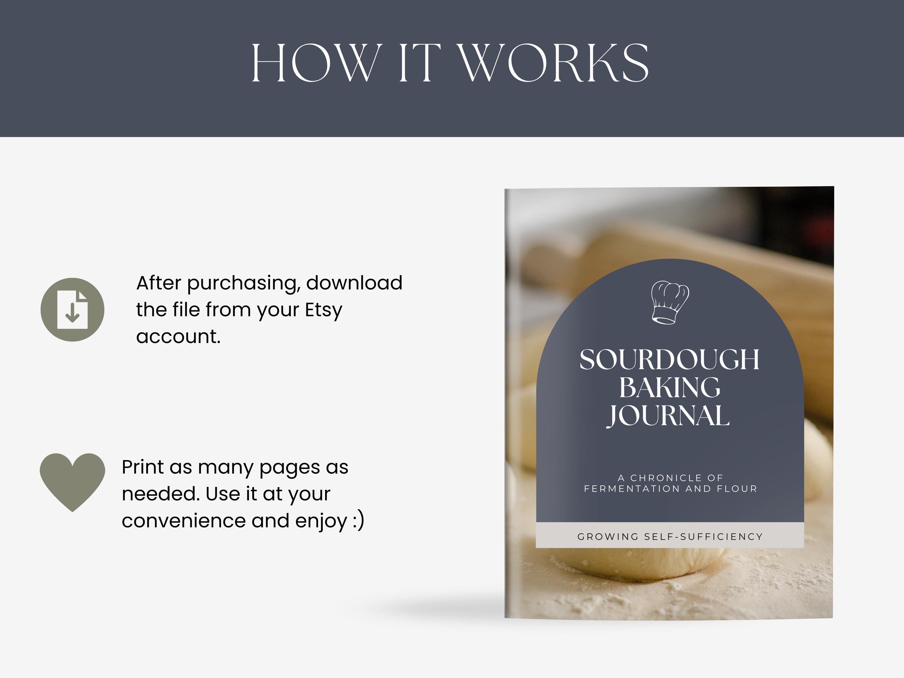 Baking Journal.pdf Printable Sourdough Baking Journal, Recipe & Starter Log (PDF) - Etsy