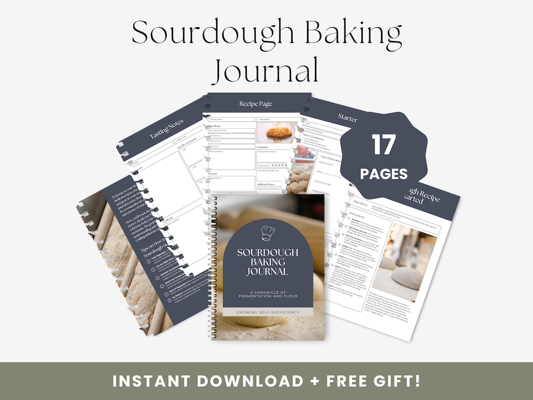 Baking Journal.pdf Printable Sourdough Baking Journal, Recipe & Starter Log (PDF) - Etsy