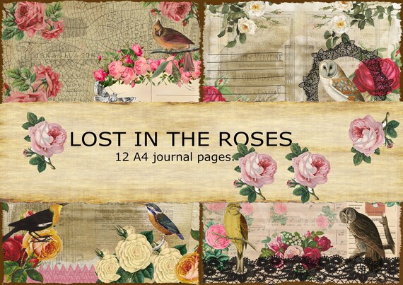 JoUrNaL 46.... A4 DiGiTaL CoLLaGe JoUrNaL PaGe Instant Digital Download.