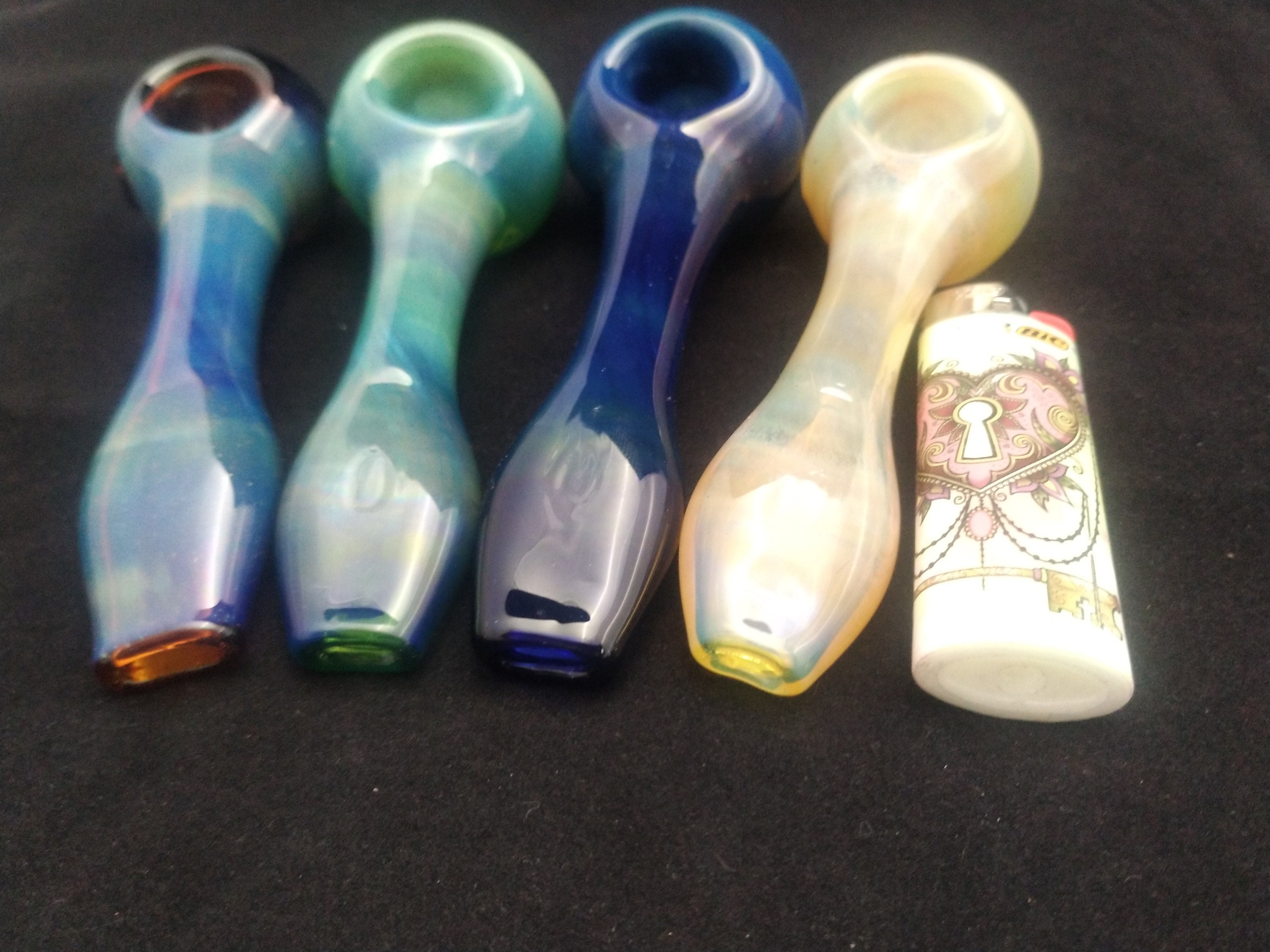 4 Inch Flat Mouth Spoon Glass Hand Pipe Weed Bowl