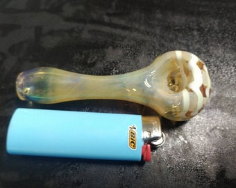 Fumed Wrap and drag Spoon Style Tobacco Pipe