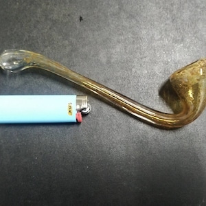 Double blown Gandolf style glass tobacco pipe FREE SHIPPING
