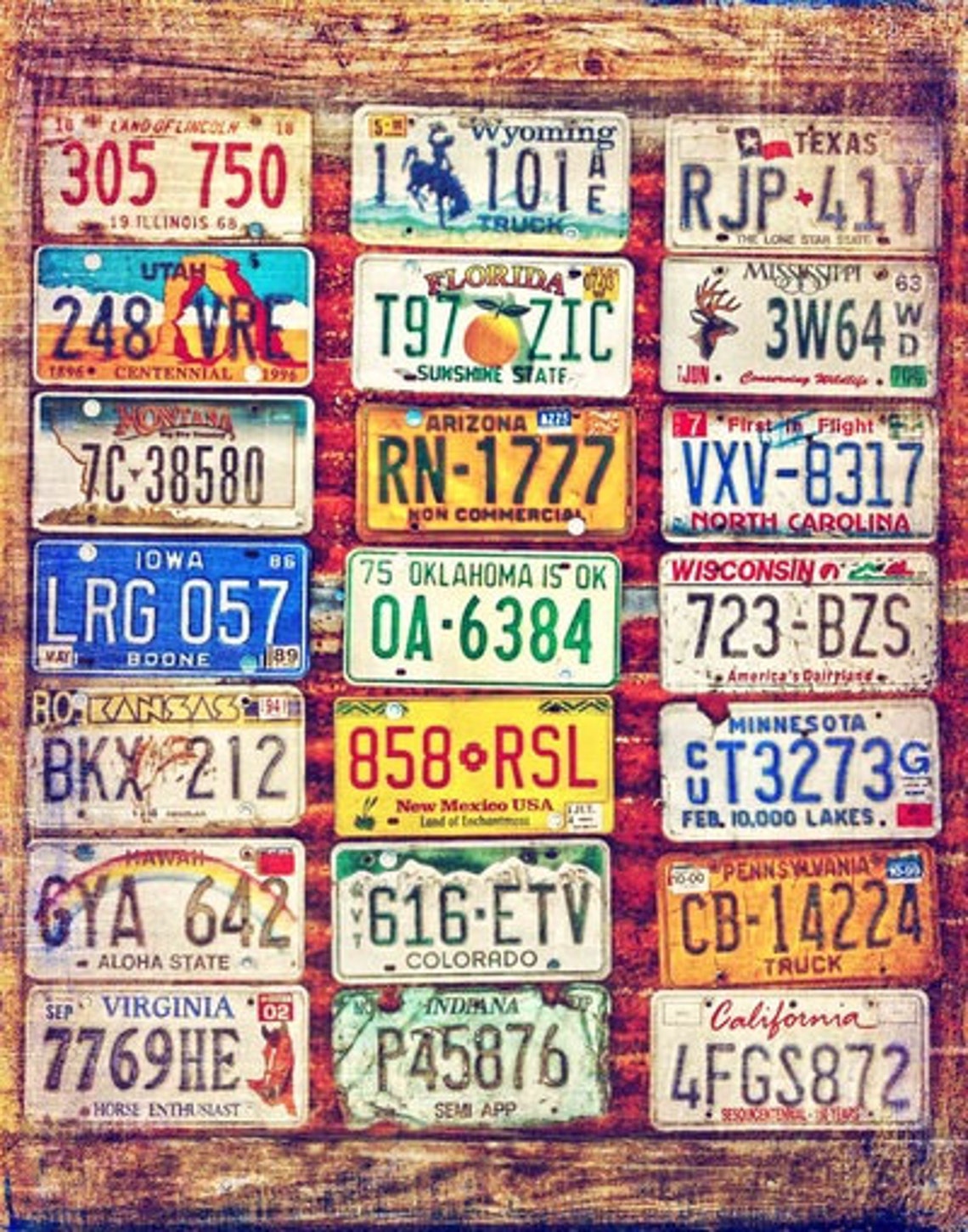 Texas License Plates Etsy