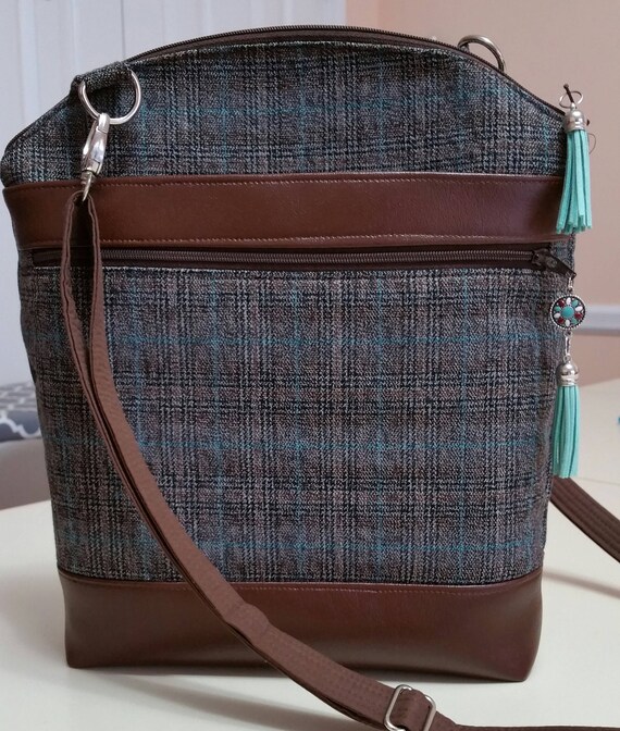 Plaid Fall/Winter Purse made in USA by the Chesapeake Bay Etsy