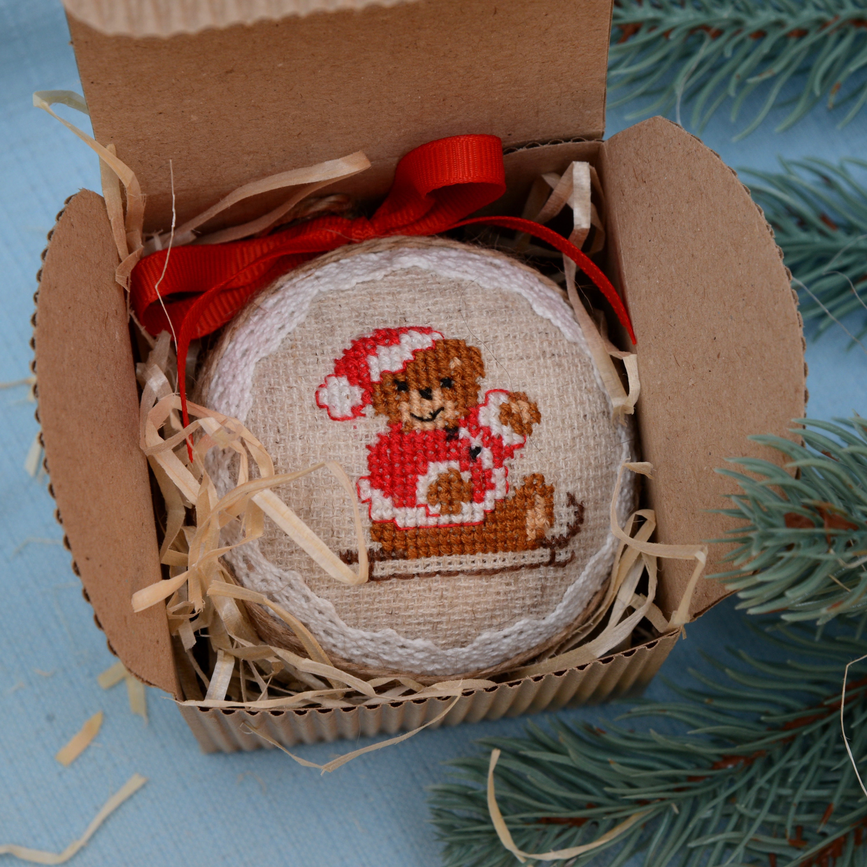 Bear Christmas Ornament Little Bear Santa