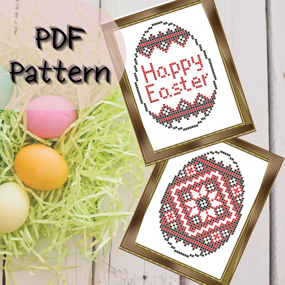 Ukrainian Pysanka Easter Egg Cross Stitch Pattern, Digital Pattern ...