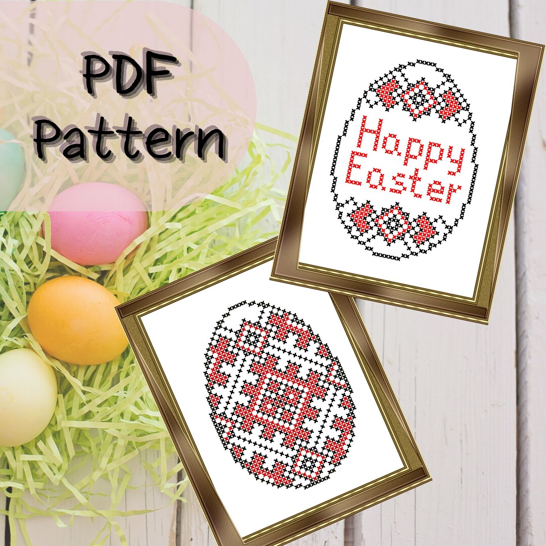 Pysanka Easter Egg Cross Stitch Pattern, Digital Pattern Ukrainian ...